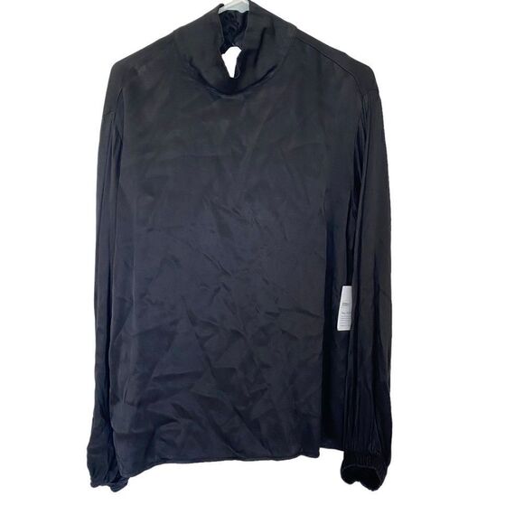 Bella Dahl NEW black long sleeve cowl neck Medium keyhole back - Picture 1 of 7